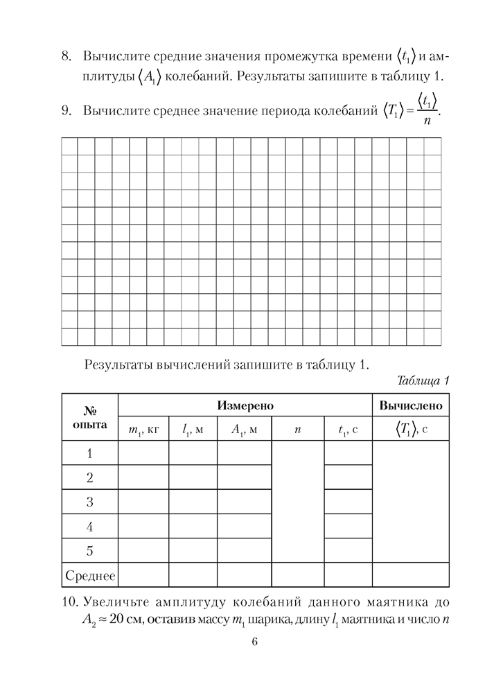 Тетрадь для лабораторных работ по физике для 11 класса