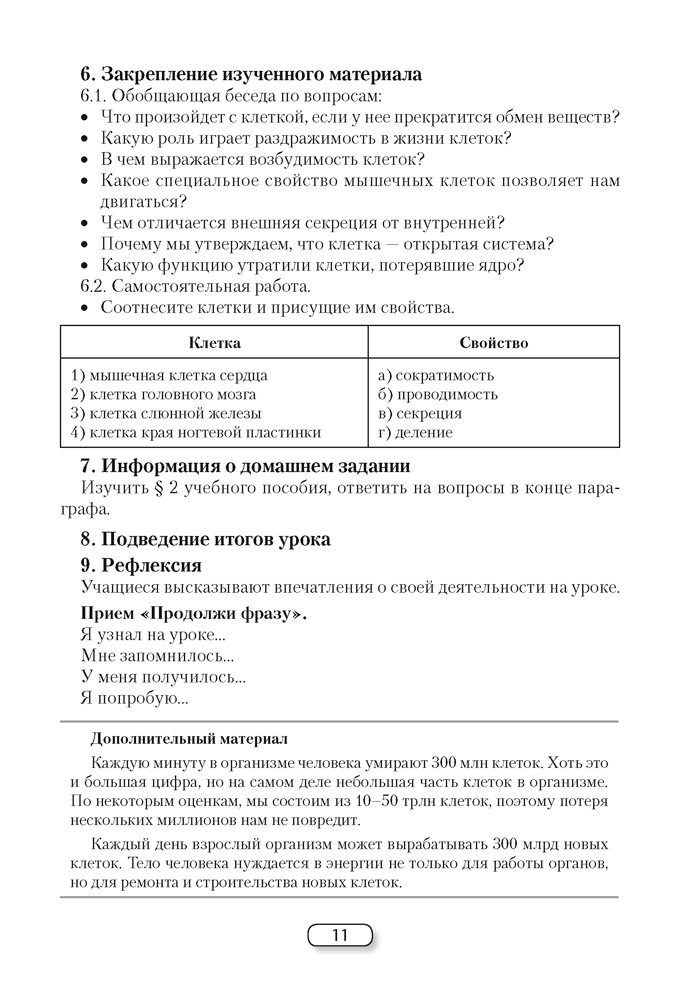 Биология. План-конспект уроков. 9 класс