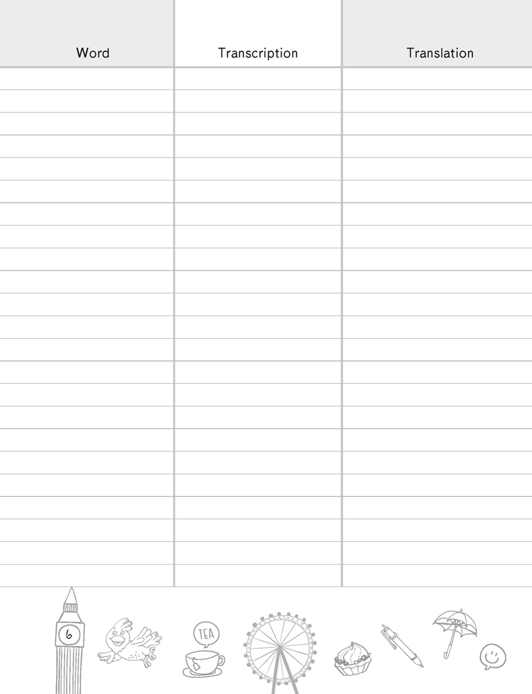 Тетрадь-словарик по английскому языку. 5 класс