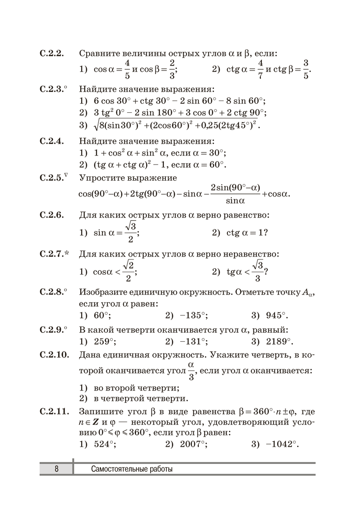 Алгебра 10—11. Самостоятельные и контрольные работы