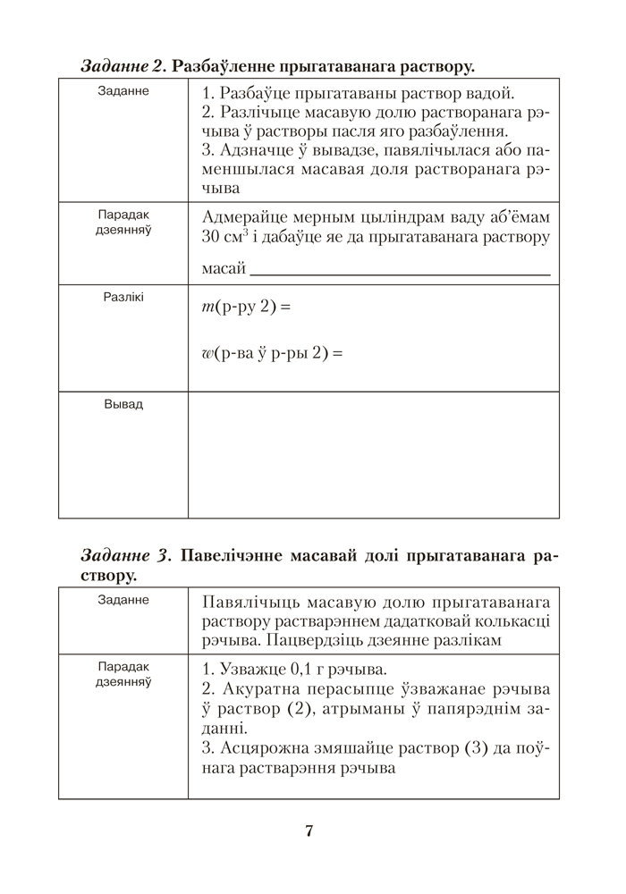 Сшытак для практычных работ па хiмii для 9 класа