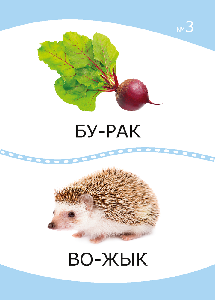Разумнейка. Развіваючыя карткі. 4—7 гадоў. Словы, склады, літары