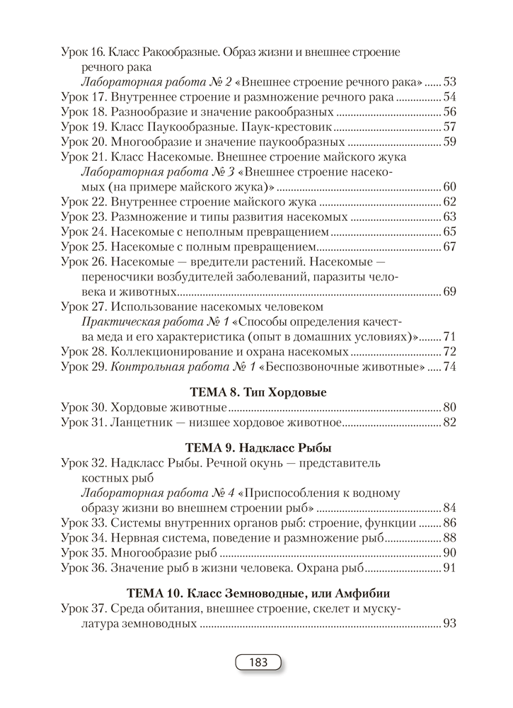 Биология. План-конспект уроков. 8 класс