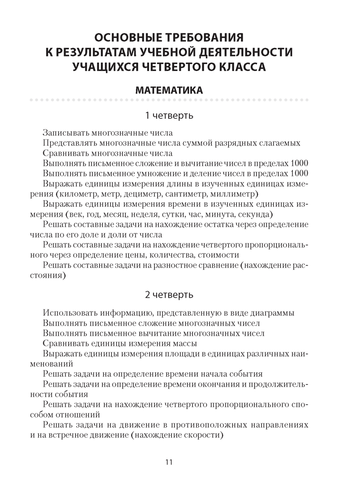 4 класс. Зачётные работы. Пособие для учителя
