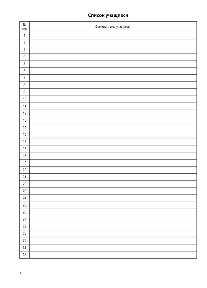 Журнал безотметочного обучения. 1 класс