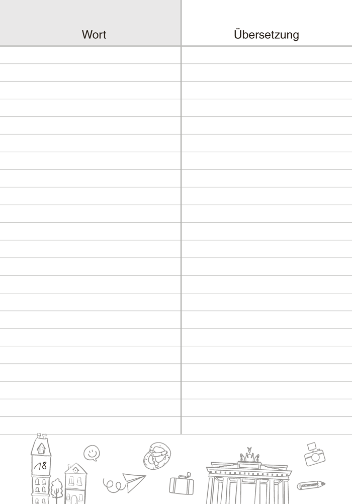 Deutsch Vokabelheft