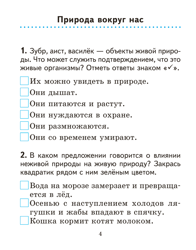 Человек и мир. 2 класс. Практикум