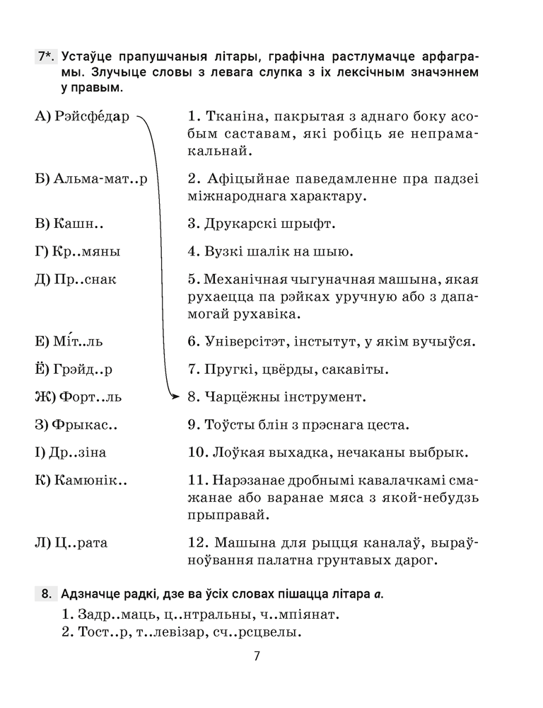 Беларуская мова. 5 клас. Трэнажор па арфаграфіі