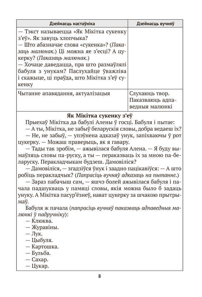 Беларуская мова. План-канспект урокаў. 1 клас